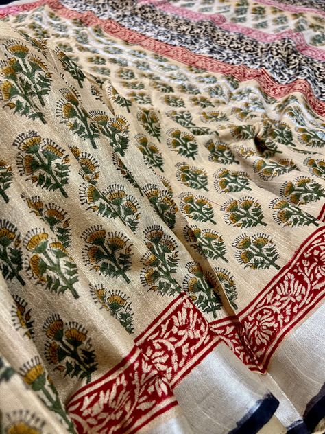 Statement Beige Color Authentic Bangru Hand Block Floral Print Linen Saree | 90 Count Linen Saree with Zari Work | Line Saree | Gift For Her Linen Saree, Zari Work, Blouse Material, Printed Linen, Pure Linen, Blouse Piece, Floral Printed, Beige Color, Pure Silk