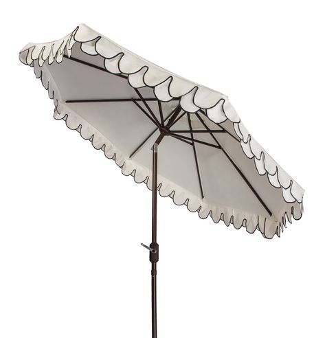 Free 2-day shipping. Buy Safavieh Elegant 9' Market Auto Tilt Patio Umbrella, White/Black at Walmart.com Elegant Umbrella, Umbrella Lights, Black Umbrella, Market Umbrella, Beach Umbrella, Outdoor Umbrella, Patio Umbrellas, Birch Lane, Umbrella Stand