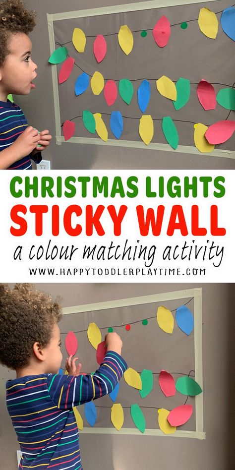 Christmas Learning Activities, Christmas Activities For Toddlers, Christmas Learning, Sticky Wall, Christmas Lesson, December Activities, Fun Christmas Activities, Activity For Toddlers, Christmas Crafts For Toddlers