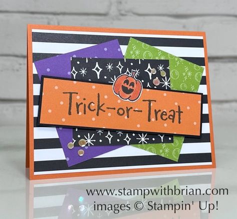 After years of incredible Halloween-themed suites, it's strange to see there are no Halloween products in Stampin' Up!'s 2024 Holiday Catalog. That doesn't mean, though, there aren't some incredible, new Halloween products to enjoy. Last month, Stampin' Up! introduced a bundle and stamp set for the spooky, fun holiday - Stampin Up Choose Happy, Stampin Up Halloween Cards, Stampin Up Halloween, Halloween Memories, Large Scrapbook, Halloween Spells, Halloween Products, Holiday 2024, Halloween Cards Handmade