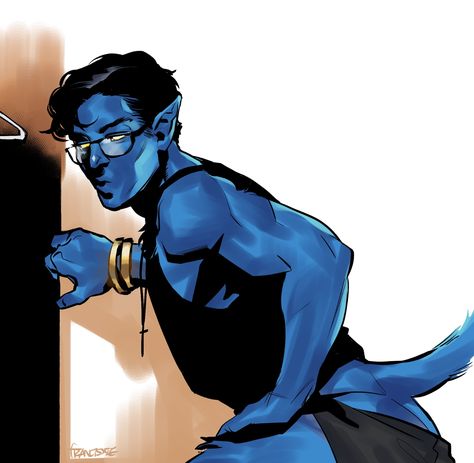 Francis Xie on Twitter: "kurt but i gave him glasses… " Nightcrawler Art, Nightcrawler Comic, Nightcrawler Marvel, Nightcrawler Xmen, Kurt Wagner, Marvel Xmen, Uncanny X-men, Man Thing Marvel, X Man