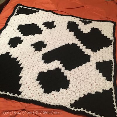 Crochet Cow Baby Blanket Cow Crochet Pattern Free Blanket, C2c Cow Crochet Blanket, Cow Print Afghan, Cow Print Quilt Baby Blankets, Corner To Corner Cow Blanket, Cow Print Crochet Baby Blanket Pattern, Crochet Cow Pattern Free Blanket, Crochet Cow Baby Blanket, Crochet Cow Print Blanket