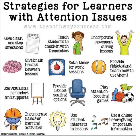 These strategies @pathway2success1 shared are easy to implement and work! Oppgaver For Barn, Executive Functioning Skills, School Social Work, Executive Functioning, Classroom Behavior, Improve Focus, School Psychology, Special Education Classroom, Teaching Strategies