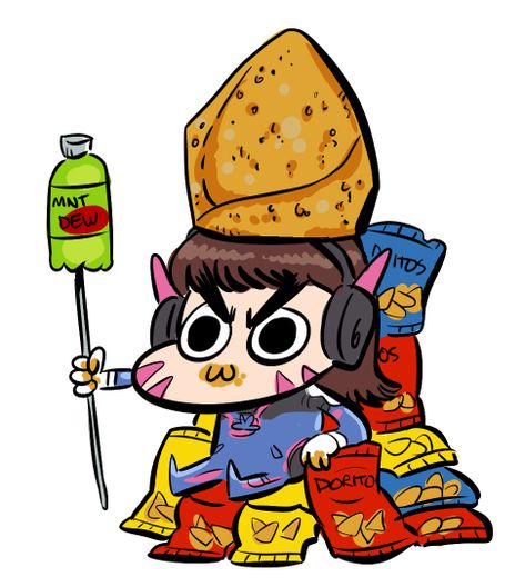 Step down, Geoff. We have a new Dorito pope! Gremlin Dva, Overwatch Comics, Overwatch Characters, Overwatch Funny, D.va Overwatch, Overwatch Memes, Overwatch Comic, Overwatch Fan Art, Overwatch 2