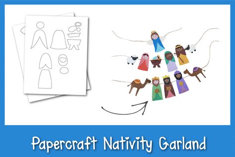 Are you looking to add a special homemade touch to your holiday decor this year? Today, we're showing you how easy it is to craft a beautiful papercraft Nativity garland from paper! Nativity Garland, Garland Template, Paper Nativity, Holiday Crafts Decorations, The Nativity Story, Country Christmas Decorations, Easter Eggs Diy, Nativity Crafts, Love Coupons