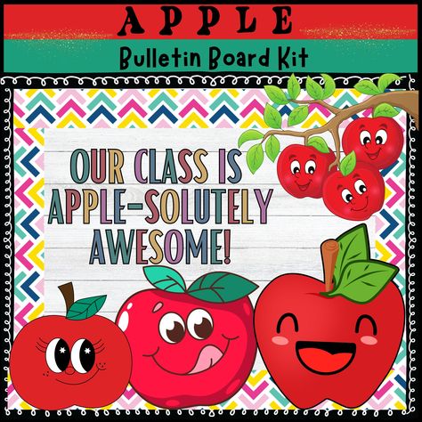 apple Bulletin Board, apple Classroom Decor, back to school bulletin board kit, fall Bulletin Board Hey teachers! Love decorating your classroom with beautiful decors? Want to make a sweet educational room to your kid? Transform your classroom into a vibrant and cheerful space with our essential bulletin board kit! Whether it's on a large board or your classroom door, this delightful decor is a surefire hit with both students and parents. Get ready for smiles all around! Awesome! You are in the Apple Door Decorations Preschool, Apple Classroom Door Ideas, Fall School Decor, Back To School Bulletin Boards Daycare, Apple Bulletin Board Ideas Preschool, Apple Bulletin Board Ideas, September Bulletin Board Ideas Preschool, Fall Bulletin Board Ideas For Preschool, August Bulletin Board Ideas