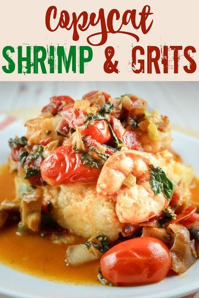 This Shrimp & Grits recipe is a favorite around Cincinnati and it will be a favorite in your house too! The grits are filled with cheese and bacon and then topped with sauteed shrimp and tomatoes. It's decadent and delicious! Best of all - it's easy!!! #shrimpandgrits #copycat Easy Grits, Grit Cakes Recipe, Best Shrimp And Grits Recipe, Shrimp Grits Recipe, Ohio Food, Easy Toast, Grit Cakes, Shrimp N Grits Recipe, Rice Healthy