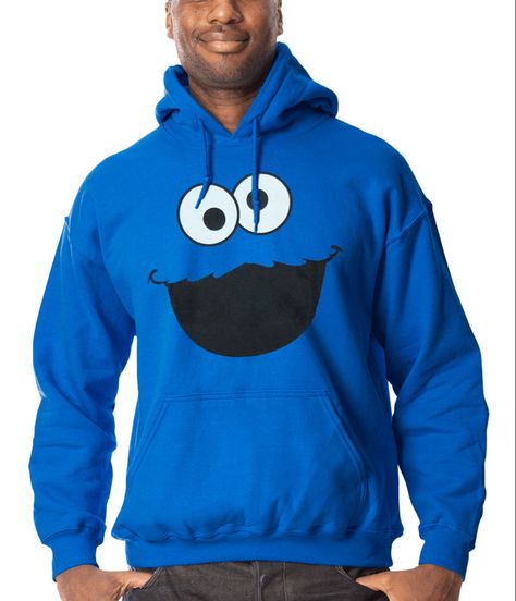 Monster Clothes, Cookies Hoodie, Cookie Monster Costume, Cookie Costume, Monster Costume, Monster Hoodie, Sesame Street Cookies, Sesame Street Cookie Monster, Blue Cookies