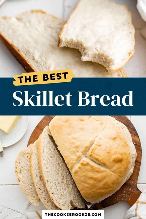 Bread Cast Iron, Cast Iron Skillet Bread, Iron Skillet Bread, Cast Iron Bread Recipes, Recipes Side Dishes, Cast Iron Bread, Fresh Appetizers, Cast Iron Skillet Cooking, Skillet Bread