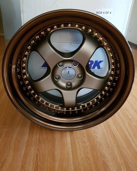 J o e L on Instagram: “Brand New Work Meister S1 3P.  19x9.5 +31 (L Disk) 19x10.5 +23 (O Disk)  5x114.3  Anodized Bronze lips Matte Bronze centres Gold Rivets…” Nb Mx5, Work Meister S1, Work Wheels, Bronze Lips, Matte Cars, Bronze Wheels, Instagram Brand, Sepang, Graphic Art Prints