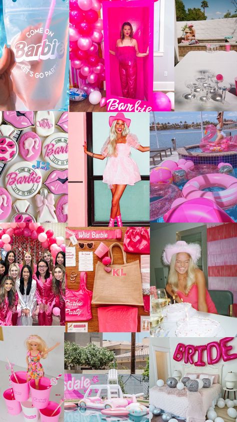 Bach Barbie Theme, Themed Hens Party Ideas, Country Barbie Bachelorette, Hello Barbie Lets Bach Party, Glam Barbie Bachelorette, Party Themes Bachelorette, Barbie Hens Theme, Barbie Themed Hens Party, Barbie Bachelorette Aesthetic