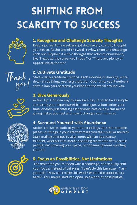 abundance mindset, scarcity mindset, success tips, personal growth, mindset shift, gratitude practice, positive thinking, growth mindset, self-improvement, abundance mentality, success habits, life transformation, mindset change, personal development, mental wellness. Scarcity Vs Abundance Mindset, Scarcity Mindset, Business Books Worth Reading, Mindset Shift, New Year New You, Path To Success, Abundance Mindset, Keeping A Journal, Daily Gratitude