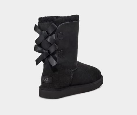 Bailey Bow II Boot Ugg Bailey Bow, Black Ugg Boots, Bailey Bow Uggs, Bow Boots, Ugg Bailey, Black Uggs, Bailey Bow, Bling Shoes, Ugg Black