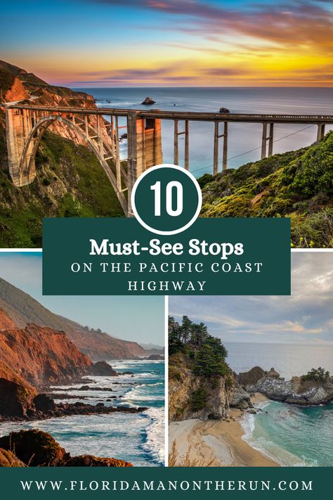 Planning on making the ultimate road trip down the Pacific Coast Highway? The this is the guide for you! Hit all ten of these places on your trip and it is sure to be an epic adventure. Don't just take my word for it, read on and take a look! #pacificcoasthighway #roadtrip #pacificocean #california #oregon Hwy 101 Road Trip Pacific Coast Highway, West Coast Road Trip Itinerary, Pch Road Trip, Pacific Coast Road Trip, Pacific Coast Highway Road Trip, California Coast Road Trip, California Road Trip, Ultimate Road Trip, Sonoma Coast