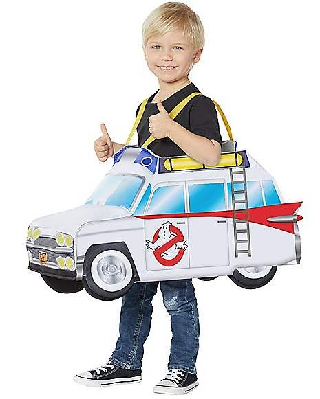 Toddler Ghostbusters Car Piggyback Costume - Spirithalloween.com Toddler Puppy Costume, Best Toddler Costumes, Piggyback Costume, Batman And Robin Costumes, Ghostbusters Kids, Ghostbusters Car, Nascar Costume, Toddler Boy Costumes, Karate Kid Costume