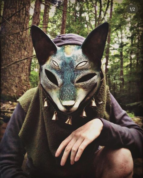 Wolf Mask, Cool Masks, Art Character Design, Cat Mask, Animal Masks, Masks Art, Brass Bells, Mask Design, Hey There