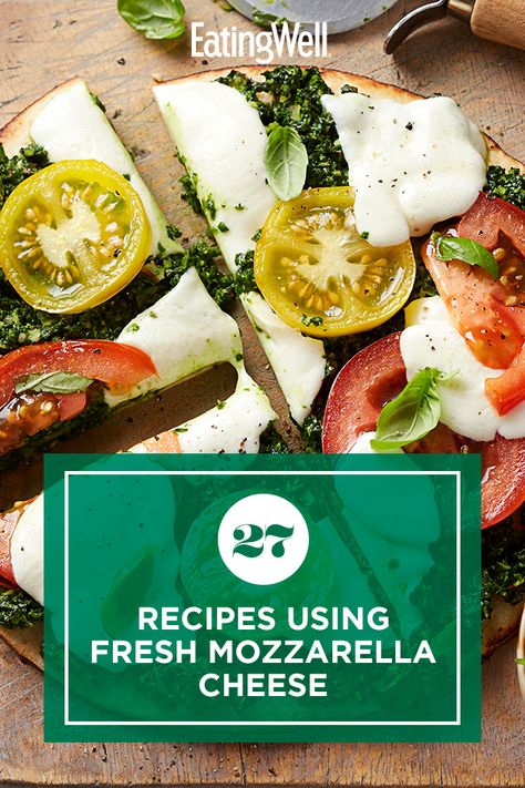 Fresh mozzarella is a tasty addition to any recipe and these side and main dishes are no exception. Whether it’s used in a classic combo like tomatoes and basil or paired with something unexpected like salmon, these mozzarella recipes are delicious. #dinner #dinnerideas #supperideas #dinnerrecipes #healthydinnerideas #healthydinnerrecipes #healthyrecipes Fresh Mozerella Recipes Dinners, Fresh Sliced Mozzarella Recipes, Fresh Mozzarella Uses, What To Make With Fresh Mozzarella, Pearl Mozzarella Recipes, Recipes Using Fresh Mozzarella Cheese, Recipes Using Fresh Mozzarella, Sliced Mozzarella Recipes, Recipes With Fresh Mozzarella