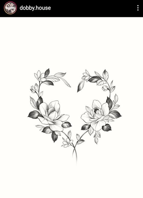 Heart Flower Tattoo, Rose Heart Tattoo, Flower Vine Tattoos, Tattoos For Dad Memorial, Orchid Tattoo, Forarm Tattoos, Vine Tattoos, Heart Tattoo Designs, Cool Small Tattoos