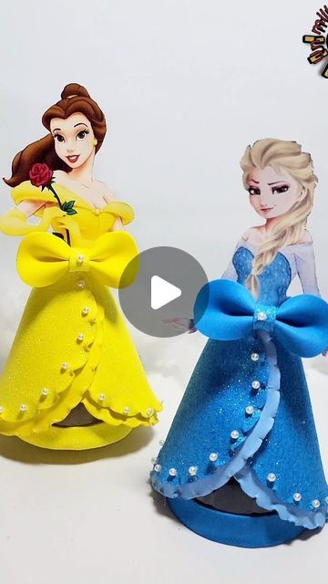 Disney Princess Centerpiece Ideas, Foam Crafts For Kids, Disney Princess Centerpieces, Disney Princess Diy, Princess Centerpieces, Ideas Regalos, Diy Centerpieces, Princess Dolls, Foam Crafts