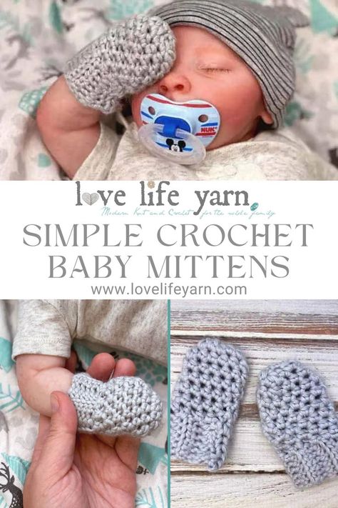 Crochet Infant Mittens Free Pattern, Crochet Newborn Mittens Free Pattern, Crochet New Mom Gift, Crochet Pattern Accessories, Crochet Newborn Mittens, Crochet Baby Mittens Free Pattern Easy, Simple Crochet Projects To Sell, Baby Socks Crochet Pattern Free, Quick Baby Crochet Gifts