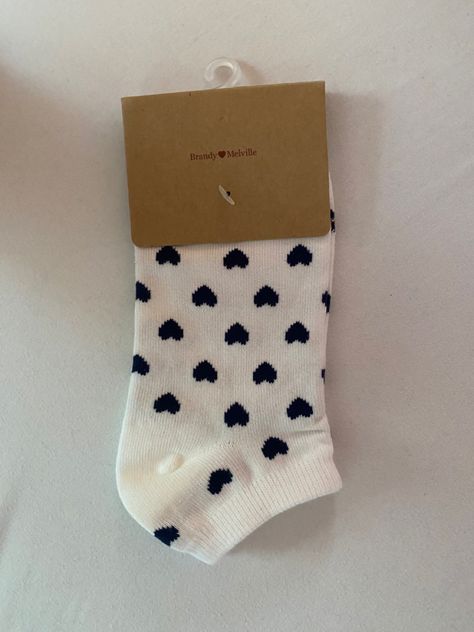 Brandy Melville Socks, Navy Socks, Pretty Socks, Heart Socks, Blue Socks, Diy Summer, Angel Tree, Birthday List, Birthday Wishlist