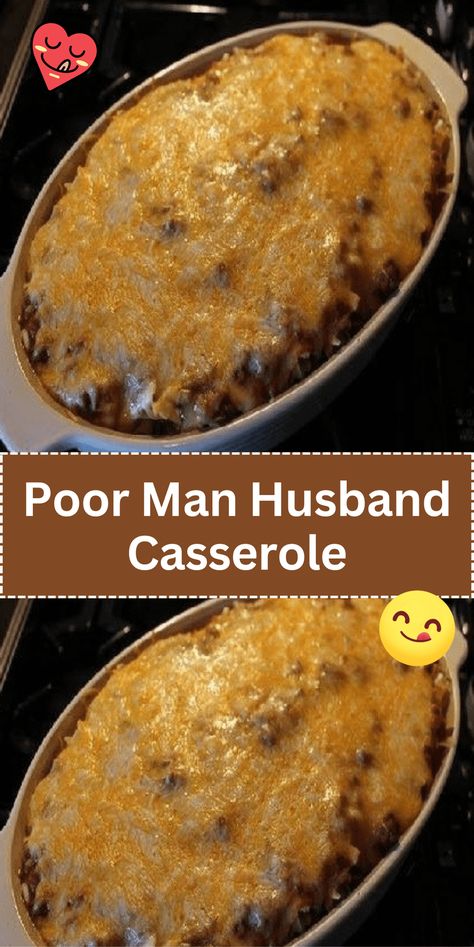 Feed your family a budget-friendly and comforting meal with this Poor Man Husband Casserole. Layers of ground beef, noodles, and cheese come together for a satisfying dish. Husband Casserole, Mexican Food Ideas, Cheap Casseroles, Chicken And Rice Dinner, Cheap Casserole Recipes, One Pot Chicken And Rice, Yummy Casserole Recipes, Quick Family Meals, Easy Dinner Casseroles