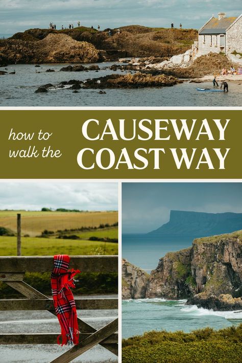 The best way to spend a day on the coast of Northern Ireland is to walk the Causeway Coast Way trail, a wonderful coastal walking path. In this guide, learn how to walk from Giant's Causeway to Carrick-a-Rede Bridge on the Causeway Coast Way. Causeway Coast, Northern Ireland Travel, Ancient Ireland, Giant’s Causeway, Giant's Causeway, Basalt Columns, Walking Path, How To Walk, Walking Paths