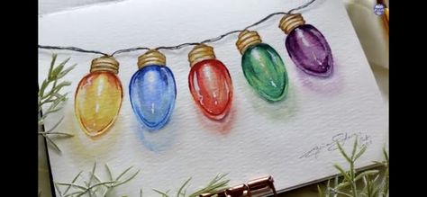 Greeting Card Painting, Watercolor Christmas Cards Diy, Handmade Paper Cards, Card Painting, Christmas Card Envelopes, Christmas Card Art, Decorative Wall Art, Watercolor Paintings Easy, Watercolor Christmas Cards