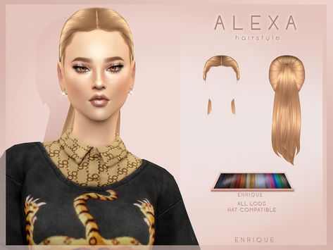 Sims 4 Sleek Ponytail, Sims 4 Cc Slick Back Ponytail, Sims 4 Cc Slick Back Hair, Sleek Back Hair, Slick Ponytail, Cc Shopping, Slicked Back Ponytail, Cc Hair, Sims Packs