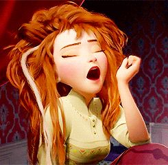 Tired Gif, Disney Princess Gif, Animiertes Gif, Disney Cuties, Anna Disney, Night Gif, Frozen Disney Movie, Slaap Lekker, Disney Gif