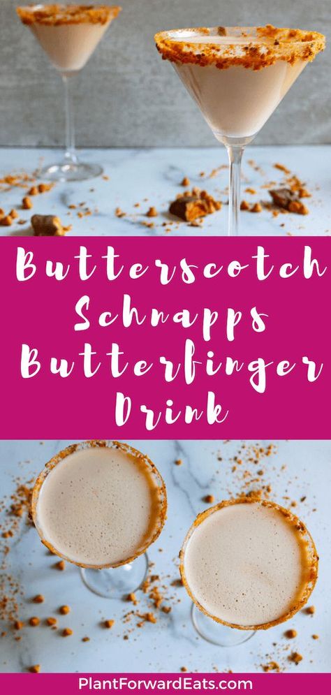 Love spiked hot chocolate? This Butterfinger drink recipe will become a favorite Butterfinger dessert. It's one of the easiest butterscotch drinks & butterscotch schnapps drinks! #butterscotch #hotchocolate #butterfingers #whitechocolate #halloweencandy Butterscotch Drinks Alcohol, Drinks With Butterscotch Schnapps, Butterscotch Alcohol Drinks, Butterscotch Schnapps Drinks, Butterfinger Drink Recipe, Butterfinger Cocktail, Butterscotch Drinks, Butterfinger Drink, Butterscotch Schnapps Drinks Recipes