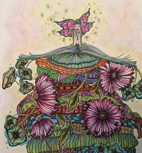 Fairies In Dreamland Coloring Book, Denyse Klette, Mermaid Fairy, Fairy Coloring, Fairy Book, Color Pencil Art, Colouring Book, Color Pencil, Fairy Dolls