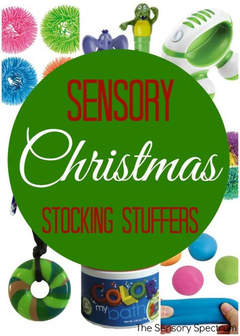 Sensory Christmas Stocking Stuffers | The Sensory Spectrum Sensory Christmas, Christmas Sensory, Sensory Ideas, Sensory Tools, Sensory Integration, Processing Disorder, Sensory Issues, Stocking Stuffers For Kids, Sensory Processing Disorder