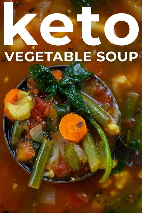 Keto Vegetable Soup, Low Calorie Vegetable Soup, Low Carb Vegetable Soup, Low Carb Life, Low Carb Soup Recipes, Veg Soup, Low Carb Veggies, Vegetable Beef Soup, Keto Soup