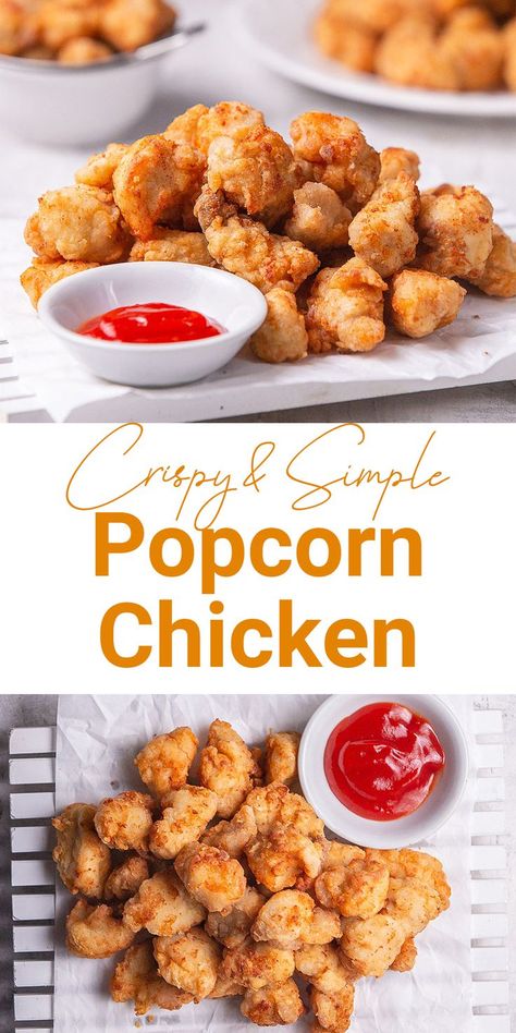 Baked Popcorn Chicken, Easy Popcorn, Food Technologist, Chicken Bites Recipes, Popcorn Chicken Recipe, Chicken Poppers, Bite Size Snacks, Poppers Recipe, Chicken Snacks