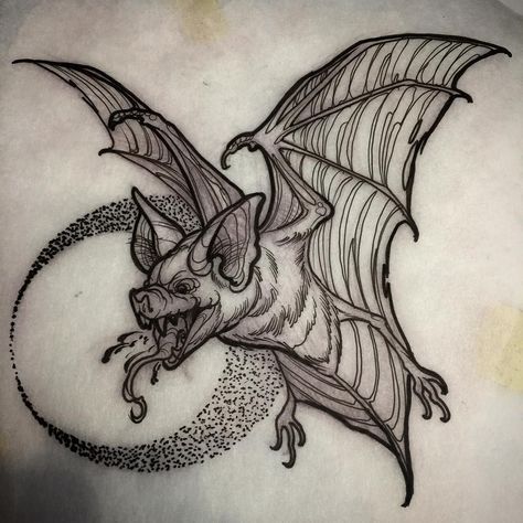 Creepy Bat Drawing, Creepy Bat Tattoo, Bat Tattoo Sleeve, Gothic Bat Tattoo Designs, Bat Skull Drawing, Bat Drawing Tattoo, Bat Tattoo Stencil, Bat Drawings, Skull Drawing Tattoo