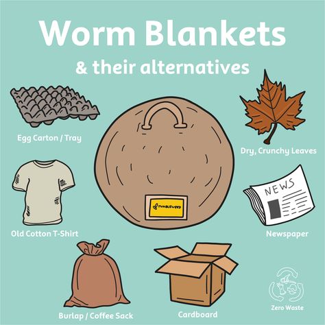 Written by Tumbleweed Admin Have you ever thought why your worm blanket is slowly disappearing? Or why the worms are eating the blanket you bought for them? Worms think they are delicious! A worm blanket is made from a natural fibre, which worms will feed on like everything else. So, we came up with a list of 5 alternatives, and they’re probably just sitting around your house!   What is a Worm Blanket? A worm blanket is placed over the food scraps in your top working tray. Worms love dark, ... Night Crawlers, Hessian Bags, Coffee Sacks, Love Dark, Food To Eat, Worm Farm, Burlap Sacks, Food Scraps, Natural Fibre