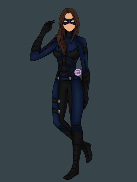 Female Hero Suit, Mcu Suit Ideas Female, Navy Blue Superhero Suit Female, Black Supersuits Female, Marvel Suits Design Female, Blue Superhero Suit, Black Superhero Suit Female With Mask, Blue Superhero Suit Female, Superhero Suit Design Female