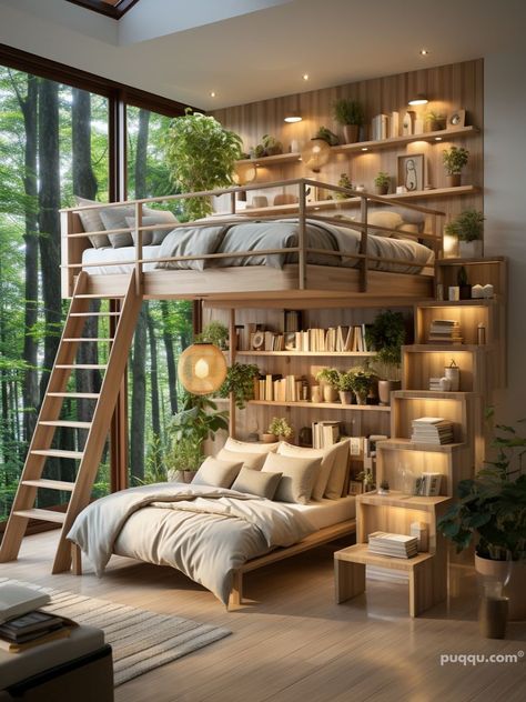 Space-Saving Bunk Bed Ideas - Puqqu Small Bunk Beds, Unique Bunk Beds, Bunker Bed, Bunk Room Ideas, Space Saving Bunk Bed, Bunk Bed Rooms, Adult Bunk Beds, Loft Designs, Custom Bunk Beds