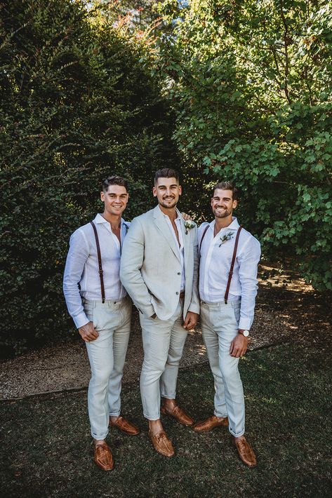 Cruise Wedding Groom Attire, Destination Wedding Suits, Groom Suit Summer, Green Groomsmen, Groomsmen Attire Beach Wedding, Grooms Suits, Beach Wedding Groom Attire, Casual Groom, Casual Groom Attire