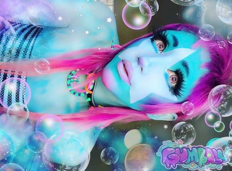 Repost Makeu Ishoku Hada, Rare Aesthetics, College Makeup, Alien Girl, Rave Girl, Punk Princess, Stage Makeup, Crazy Makeup, Body Mods