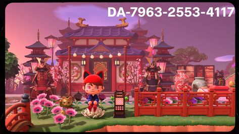 Acnh Japanese Island Dream Code, Animal Crossing Chinese Design, Acnh Chinese Island, Acnh Japanese Island, Acnh Japanese Codes, Acnh Zen Garden, Acnh Zen, Harley Quinn Bat, Anime Island