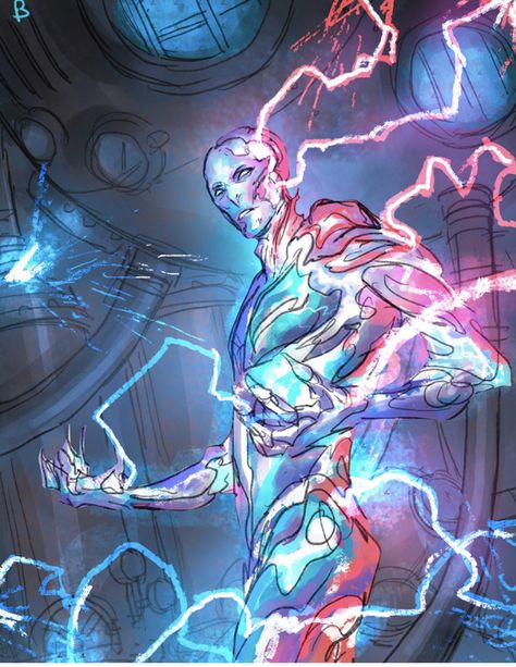 Energy Constructs Superpower, Lightning User, Lightning Elemental, Superhero Art Projects, Alien Artwork, Super Powers Art, Best Gaming Wallpapers, Cool Swords, Black Anime Characters