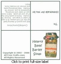 Beef barley soup in a jar recipe with printable gift label. Soup Mix In A Jar, Crock Pot Taco Soup, Simple Party Food, Picnic Appetizers, Printable Gift Labels, Zucchini Recipes Dessert, Healthy Finger Foods, Taco Soup Crock Pot, Soup In A Jar