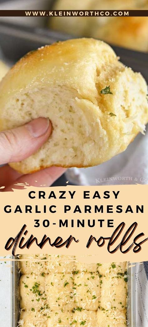 Parmesan Dinner, Homemade Bread Recipes Easy, Bread Machine Recipes, Easy Bread Recipes, Crumpets, Garlic Parmesan, Bread Recipes Homemade, Dinner Rolls, Homemade Bread