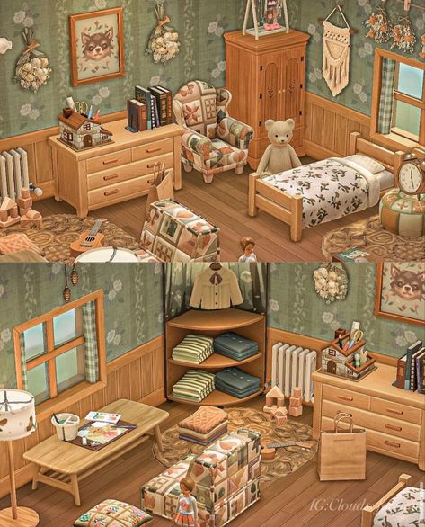 Happy Homes Paradise, Acnh Cottagecore House, Toddler Girls Room, Acnh House, Farm Core, Cottage Core House, Acnh Cottagecore, Animal Crossing 3ds, Homes Ideas