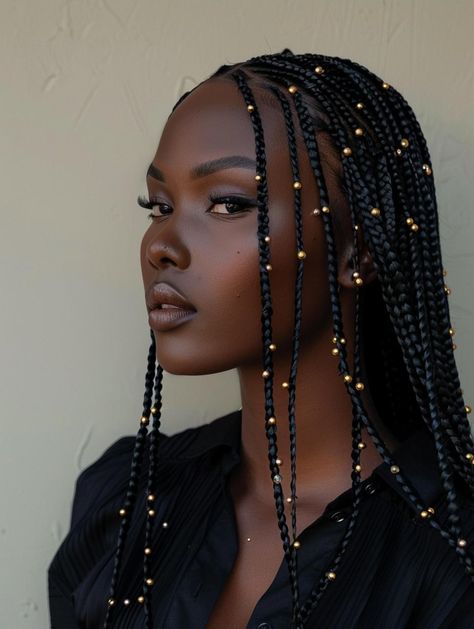 African Culture Hairstyles, Knotless Braids Accessories, Twists With Shells, Trendy Braided Hairstyles Black, Congolese Hairstyle, Fairy Braids Hairstyles Black, Black Protective Hairstyles Natural, Blood And Water Hairstyles, Diy Hair Styles Black Women