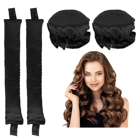 Curls Without Heat, Heatless Curlers, Heatless Curling, Hair Curlers Rollers, Heatless Hair, Curls No Heat, Heatless Hair Curlers, Curl Hair, Heatless Hairstyles