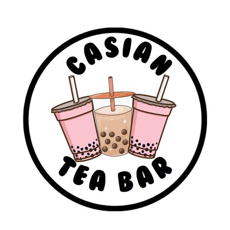 Boba Partea, Milk Tea Logo, Tea Logo, Bar Logo, Shop Logo Design, Tea Bar, Boba Tea, Tea Shop, Shop Logo