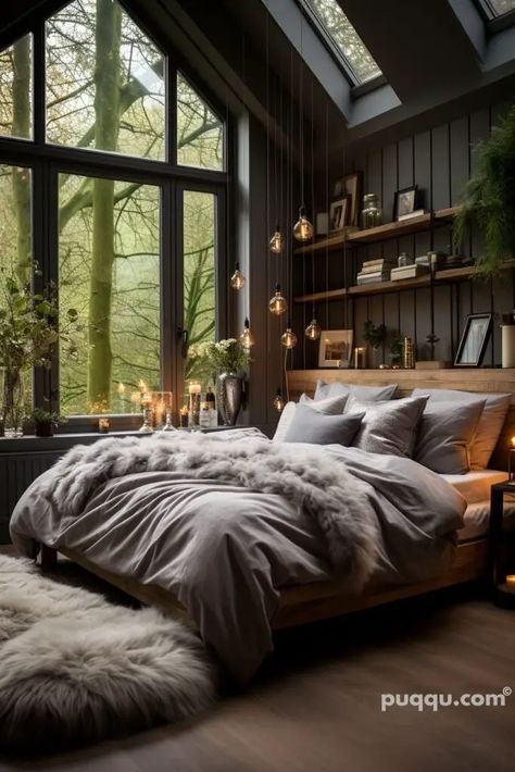 Khaki Bedroom, Green Bedrooms, Green Cabin, Bohemian Bedroom Design, Tranquil Bedroom, Sage Green Bedroom, Green Furniture, Sanctuary Bedroom, Green Bedroom